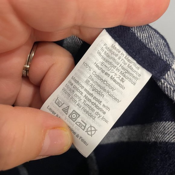 J.CREW MERCANTILE navy plaid slim fit long sleeve flannel size XL - Picture 3 of 6